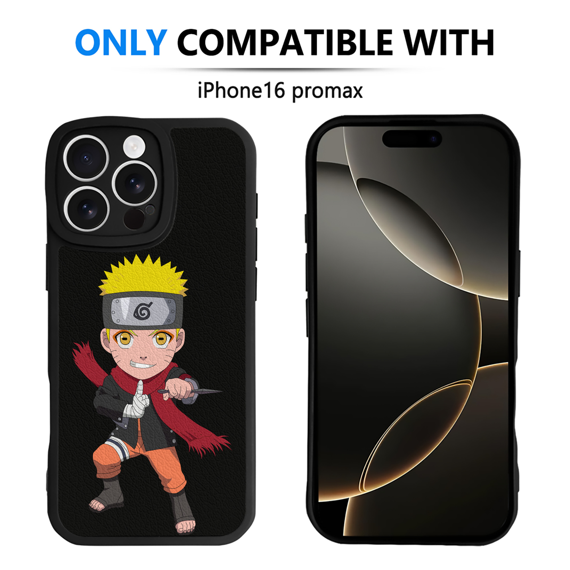 （画像用） NARUTO -ナルト- うずまき ナルト Uzumaki Naruto 【iPhone 16シリーズ対応】シリコンスマホケース（レザー調） 材質：シリコン